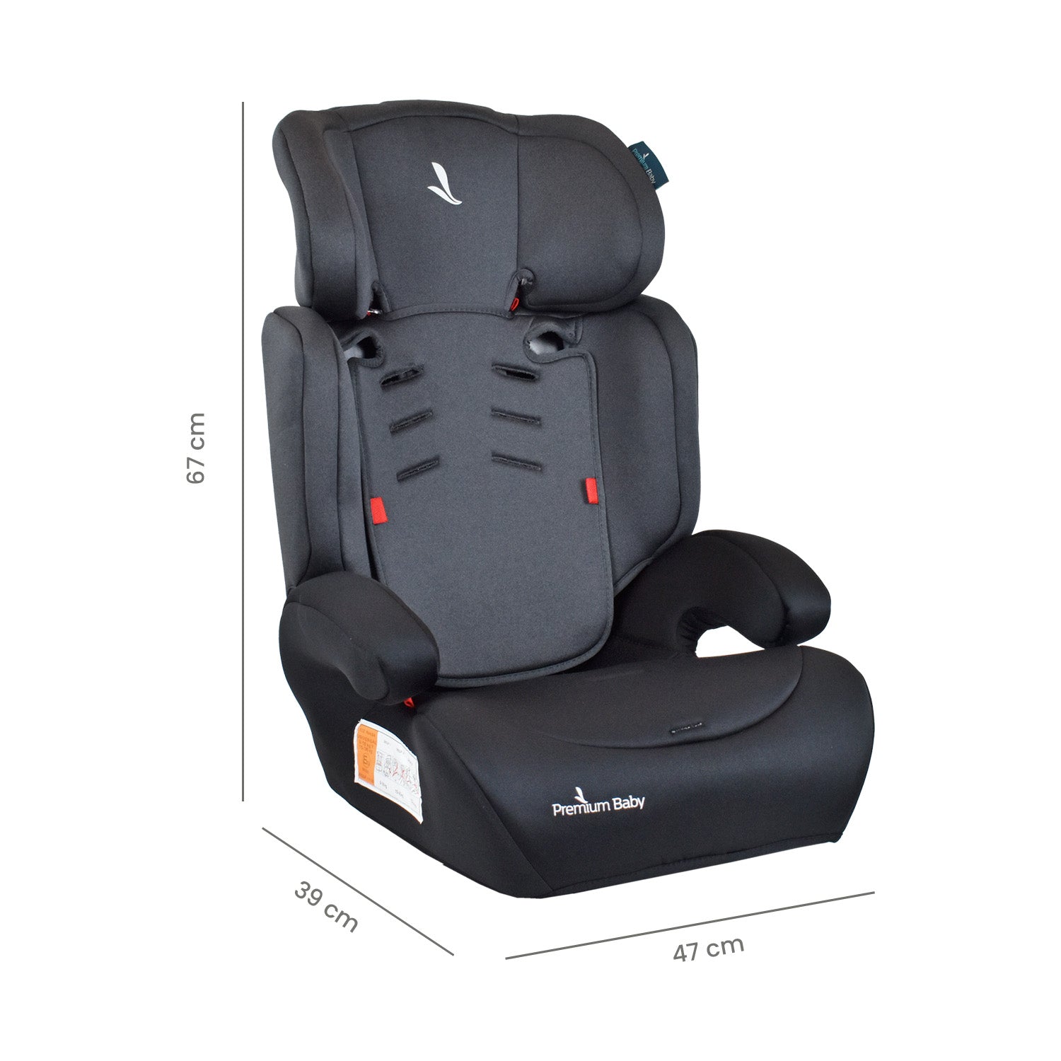 Silla de Auto Booster Para Bebe Grupo 1, 2 y 3 Premium Baby Lyon Purpura