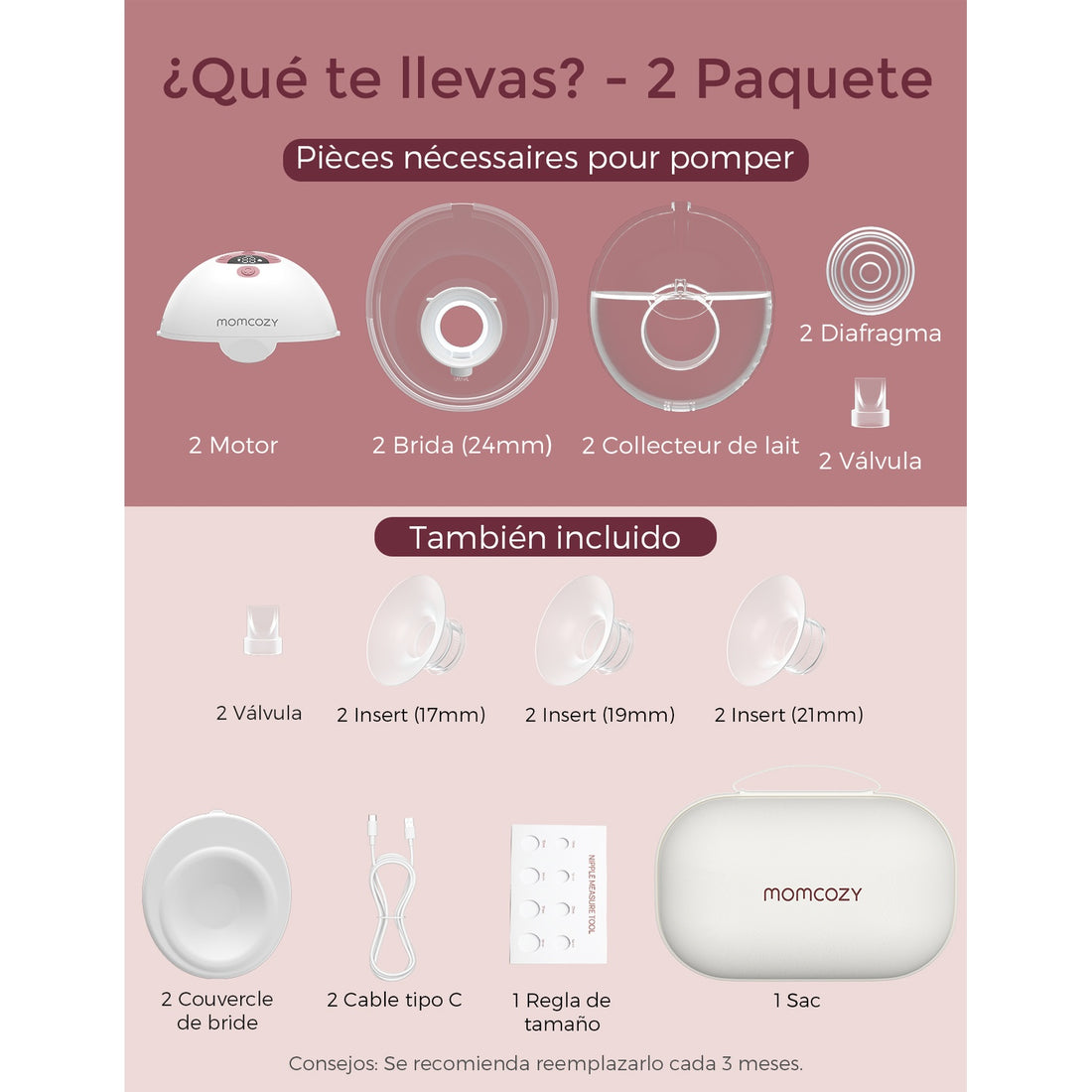 Extractor Portátil Doble Succión Momcozy M5