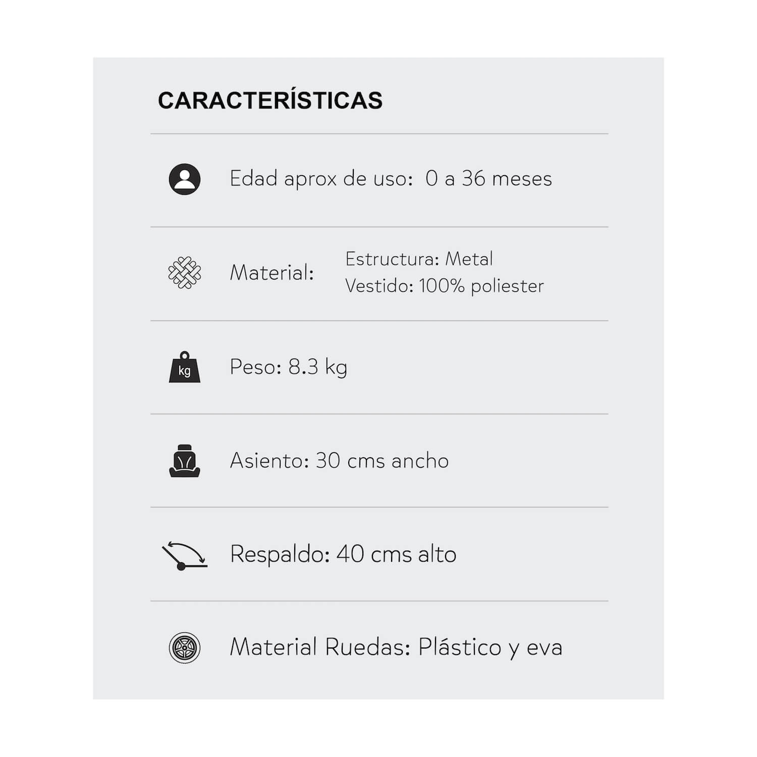 Coche Para Bebe Tipo Moises Compacto Priori Mike Gris