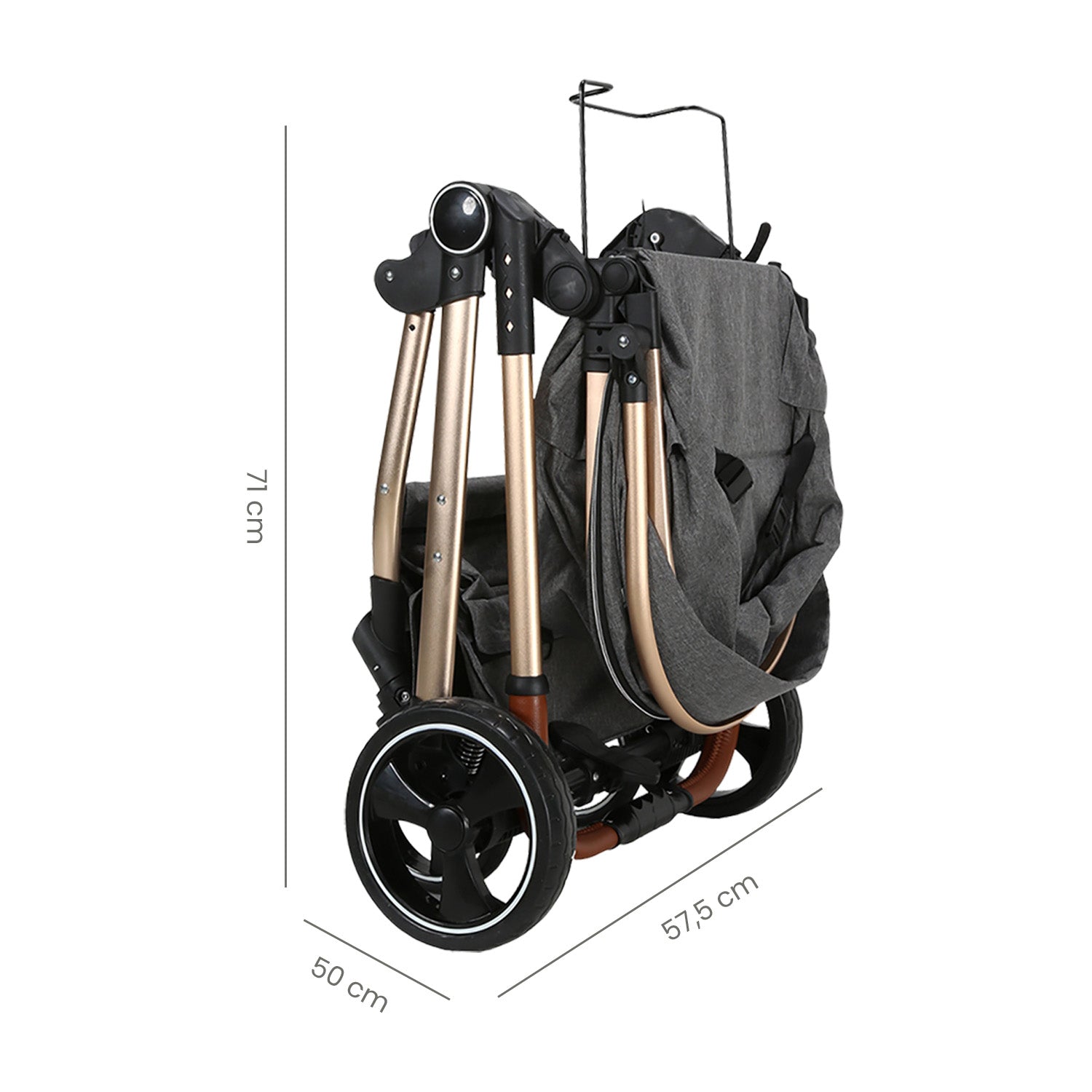 Coche Bebe Moises Compacto Con Portabebe Priori Mike Ts Gris