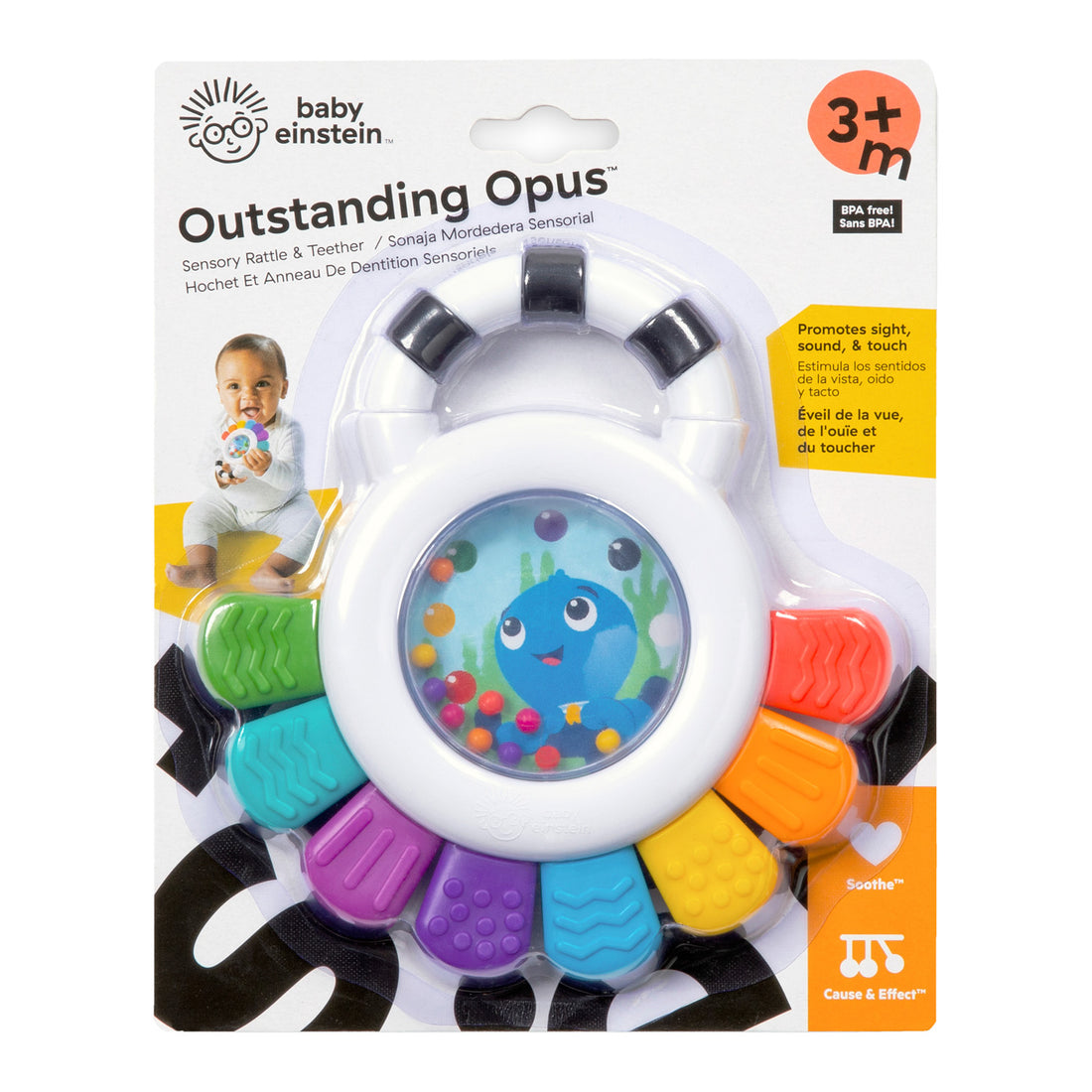 Mordedor sonajero para bebe pulpo baby einstein 
