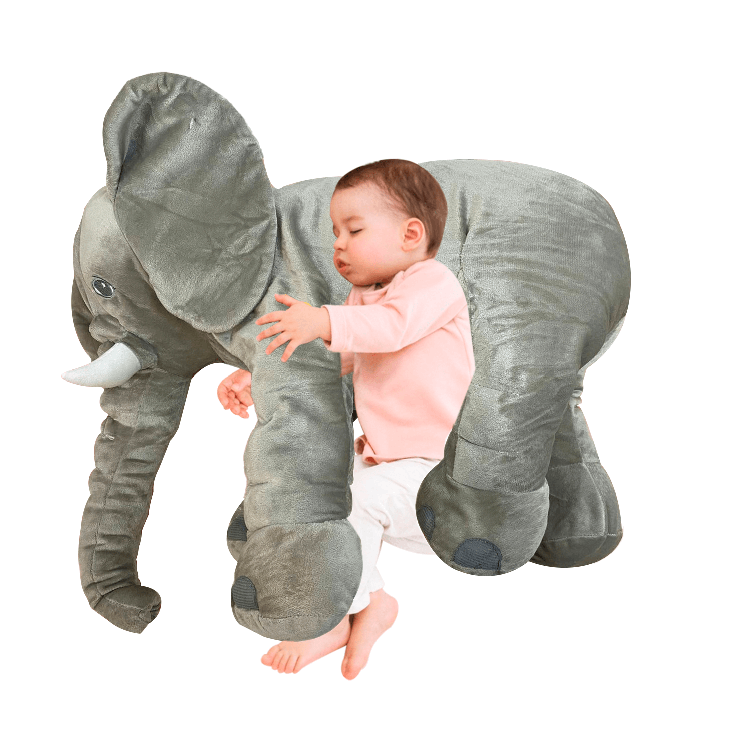 Peluche Elefante Almohada Bebé Kisses P13003 Gris