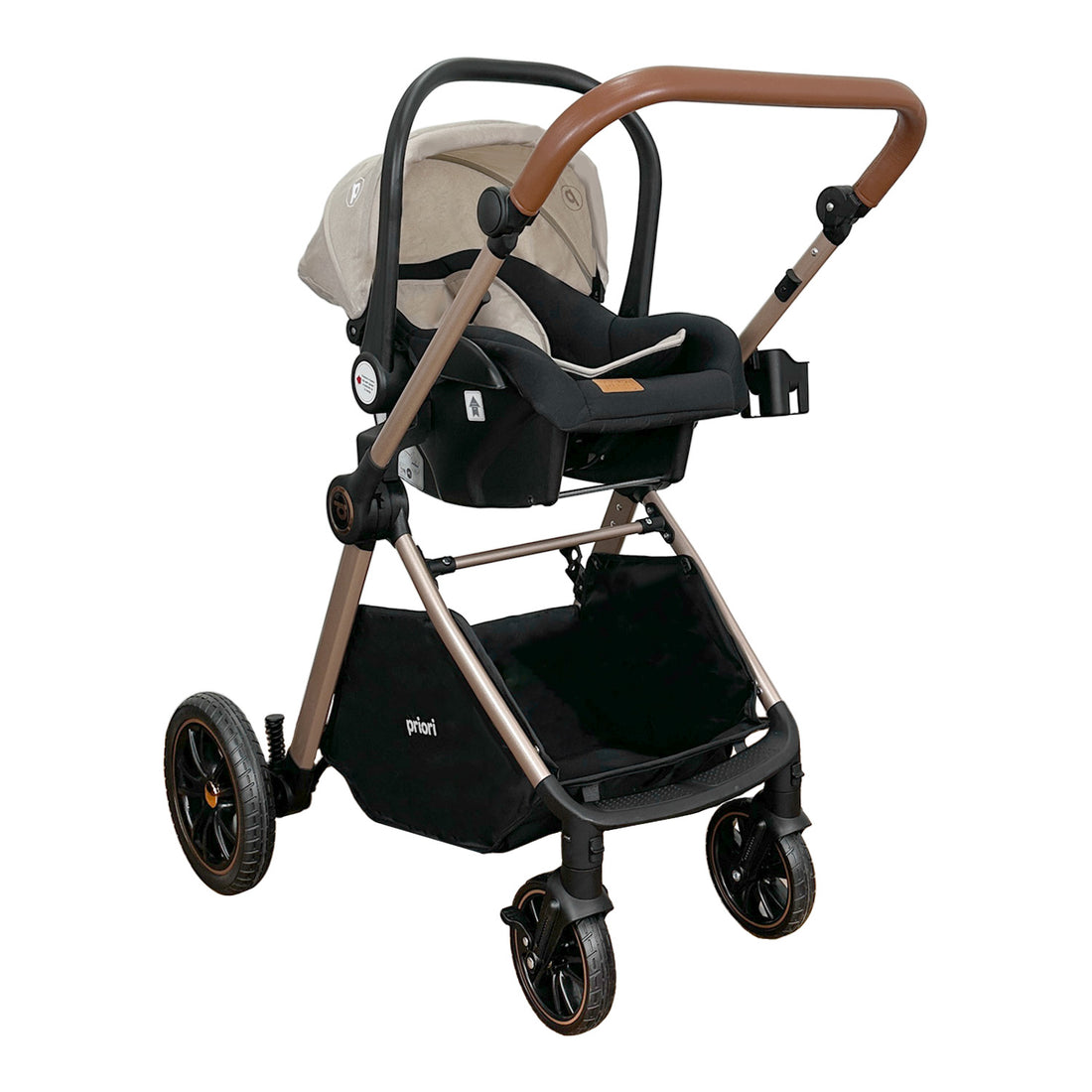 Coche Para Bebé Travel System Priori Snow Beige