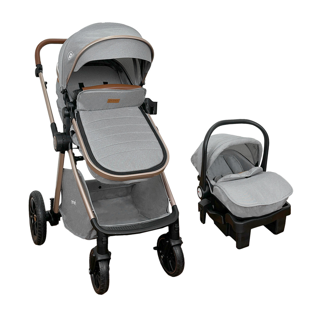 Coche Para Bebé Travel System Priori Snow Gris