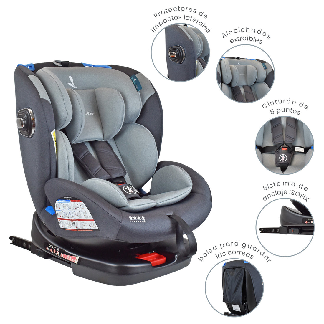 Silla de auto bebe 360 premium baby winner