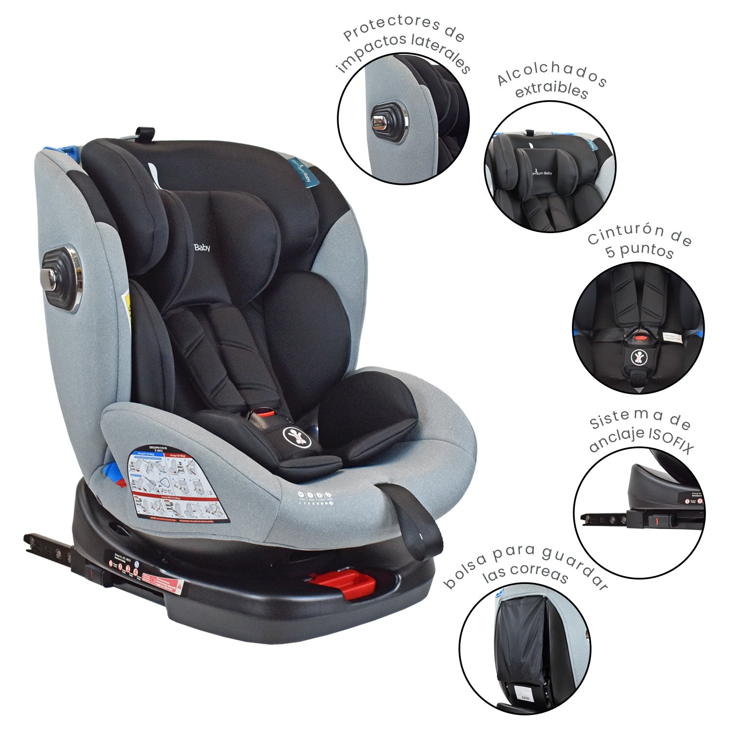 Silla de auto bebe 360 premium baby winner 
