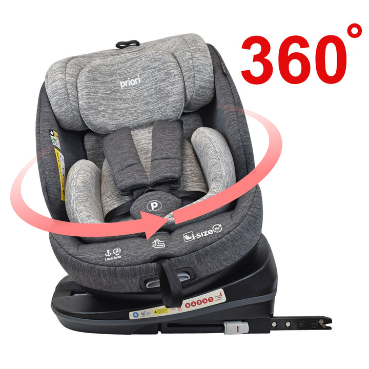 silla de carro para bb 360° priori i-hero gris