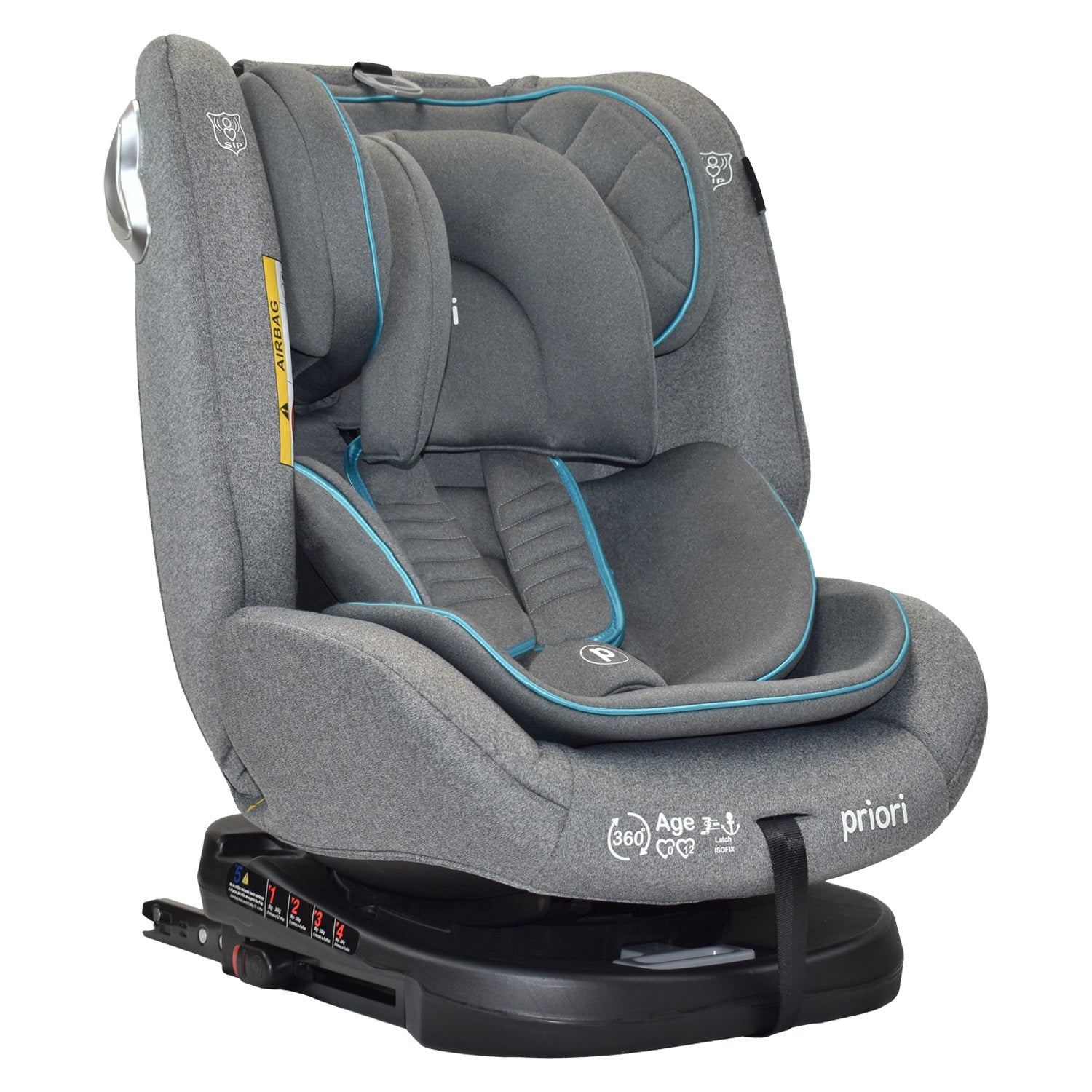 silla de carro para bb 360° priori first azul 