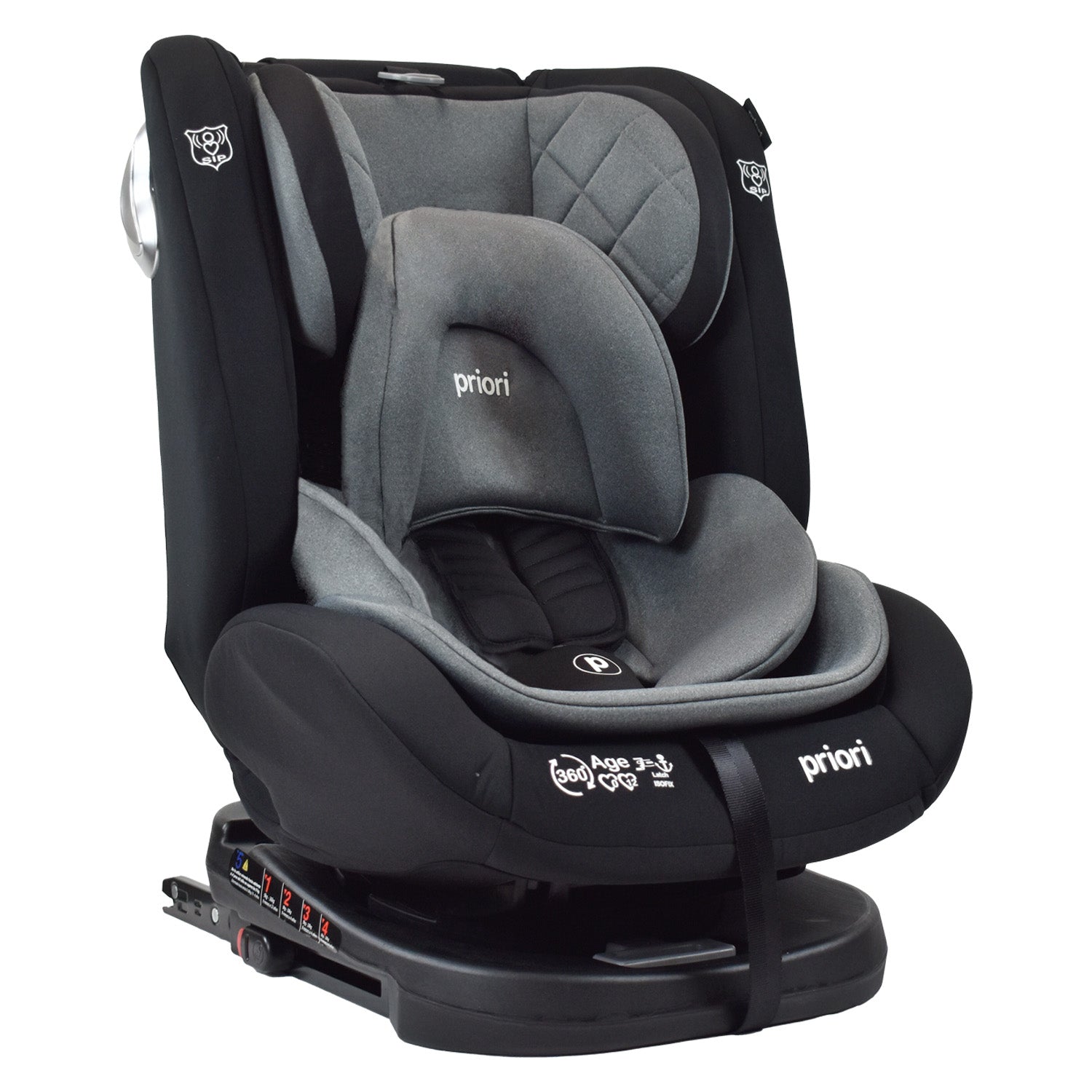 silla de carro para bb 360° priori first negro