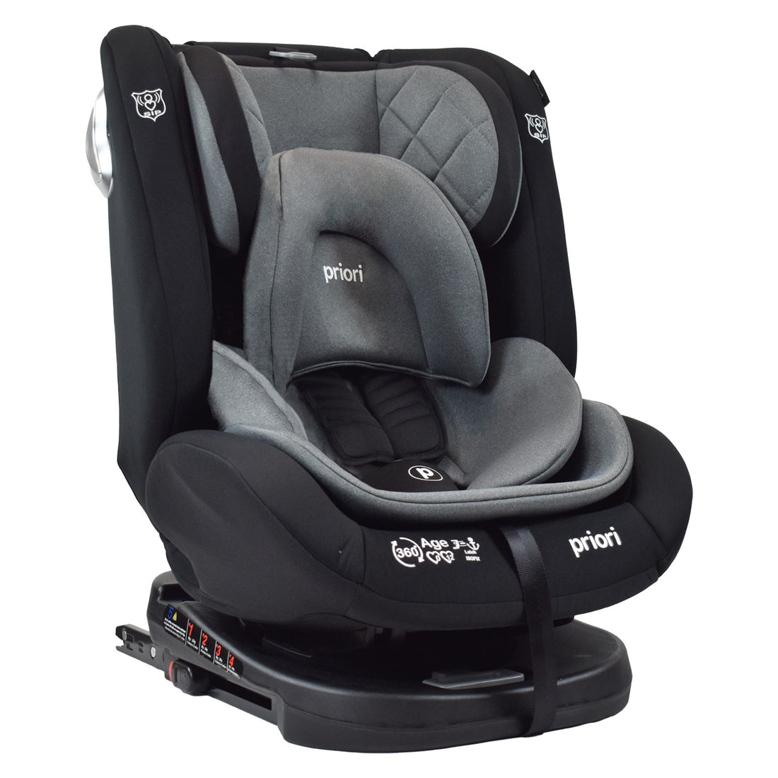 silla de carro para bb 360° priori first negro
