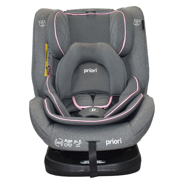 silla de carro para bb 360° priori first rosa