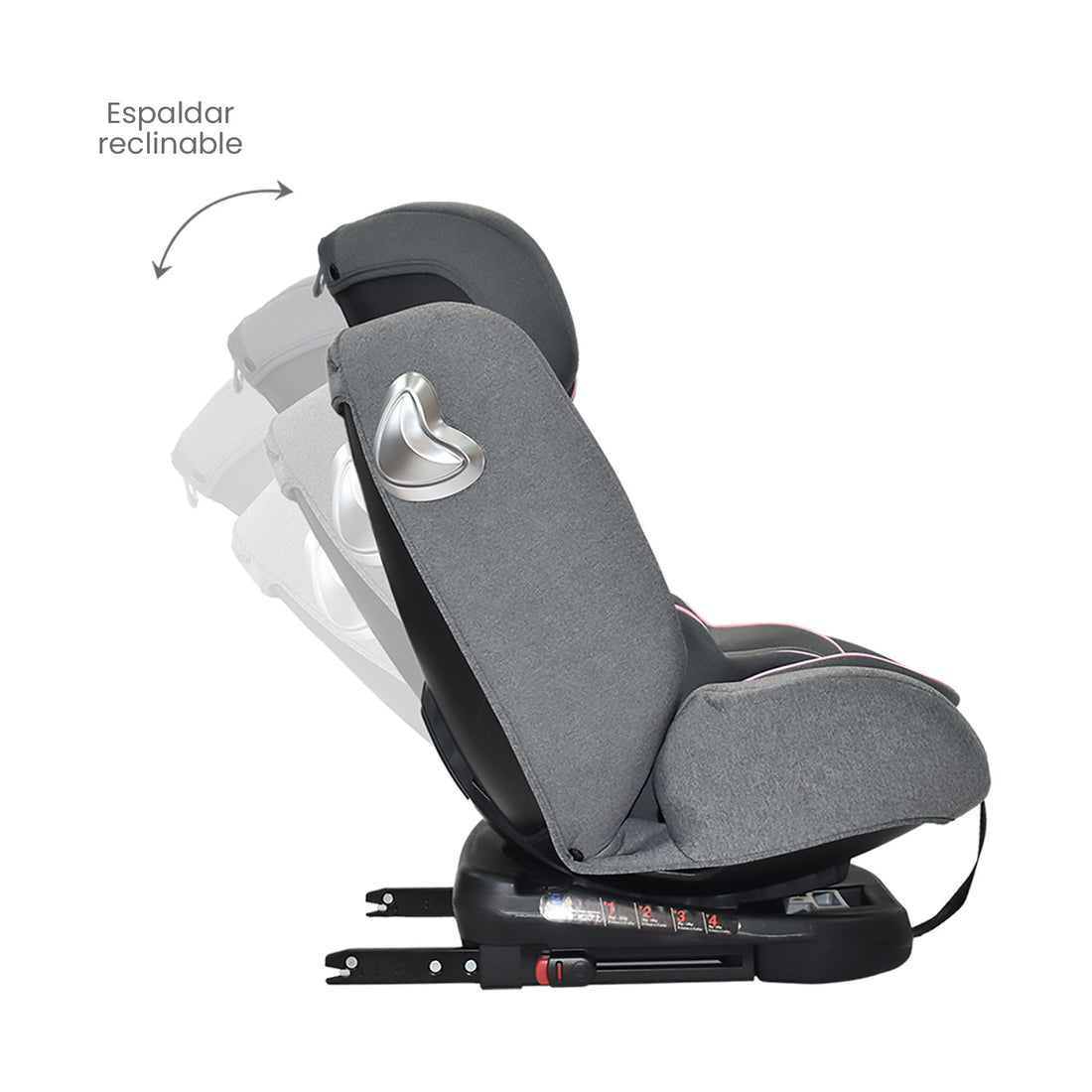 silla de carro para bb 360° priori first rosa
