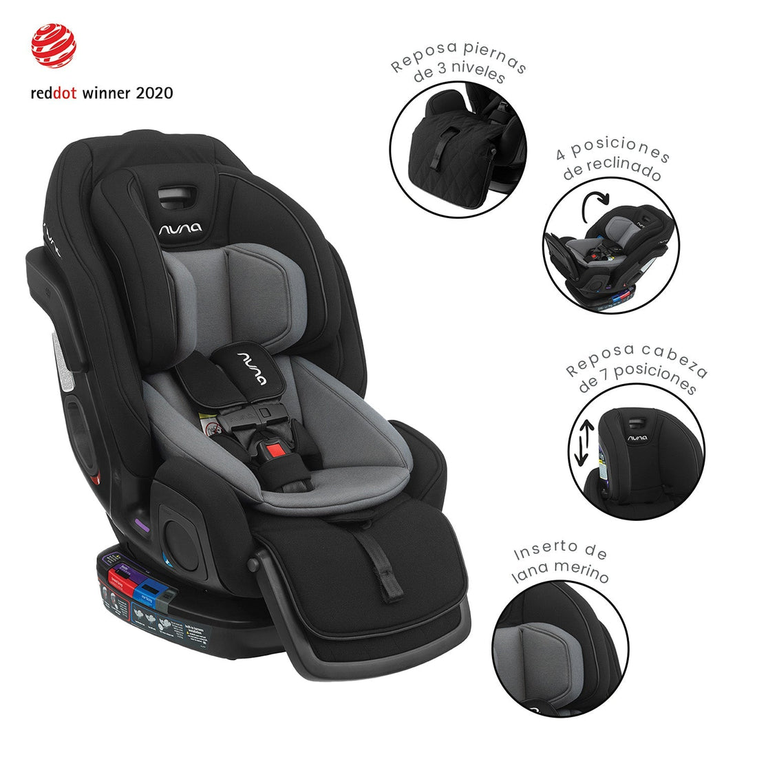 Silla de carro para bb nuna exec caviar 