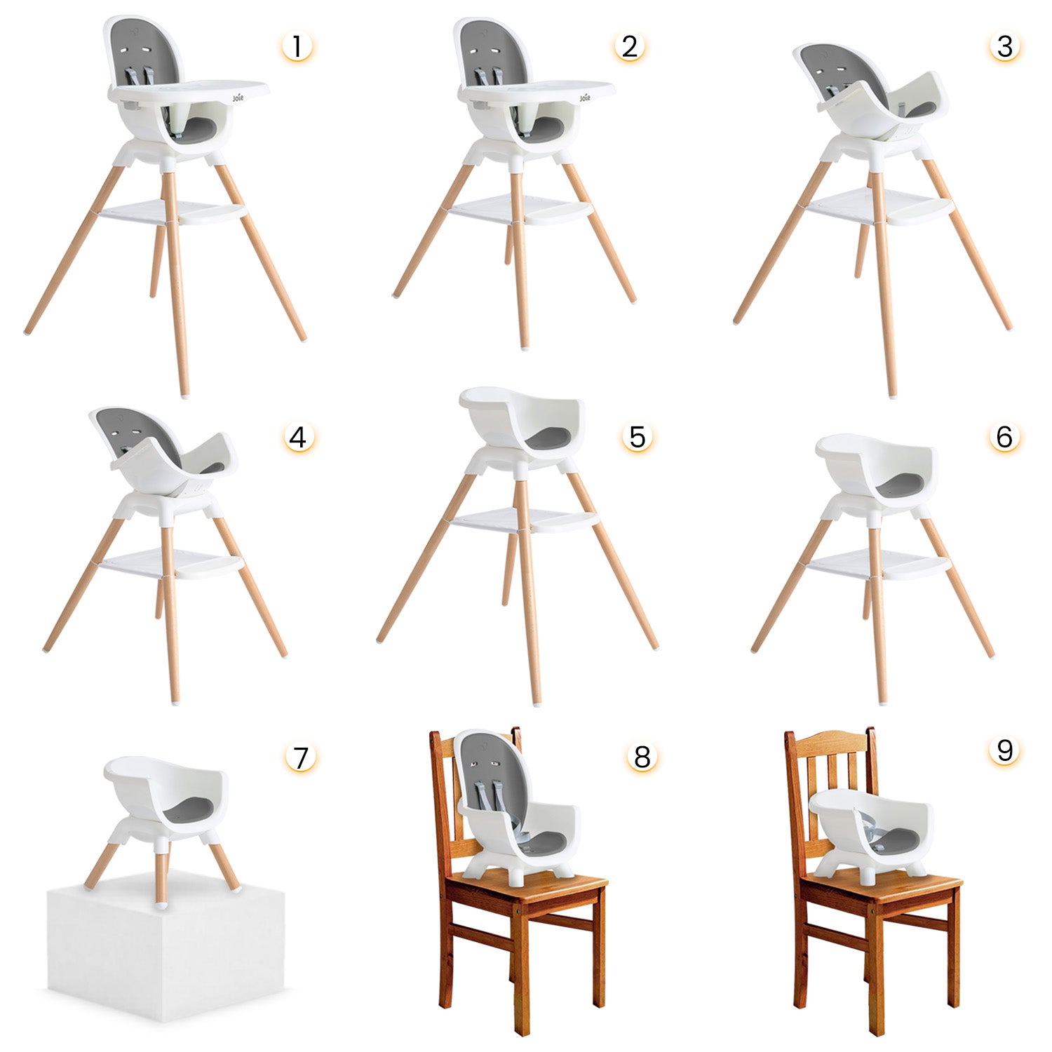 Silla de comer para bb joie chesnut shadow