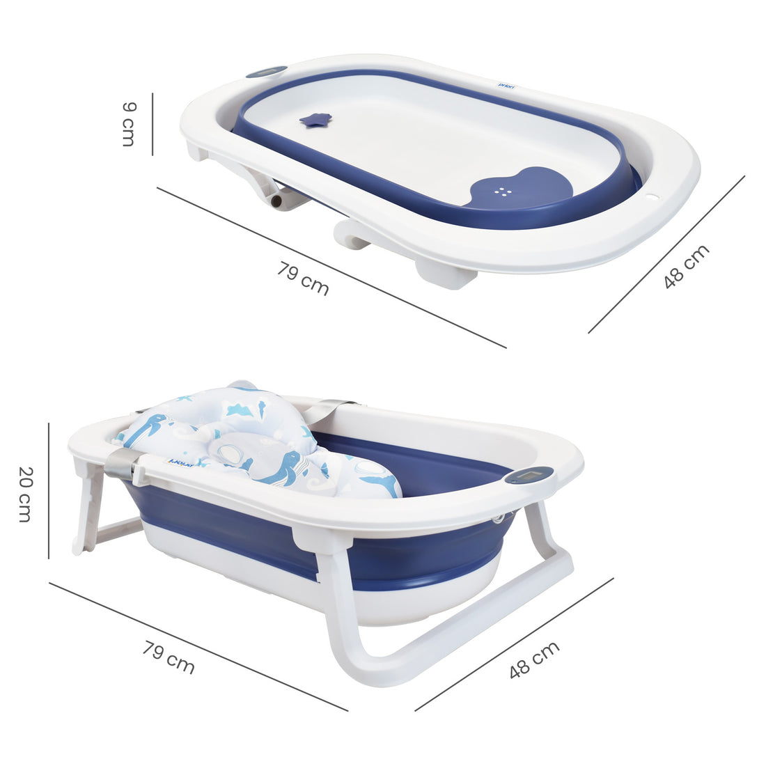 Bañera para bebe plegable priori stand 