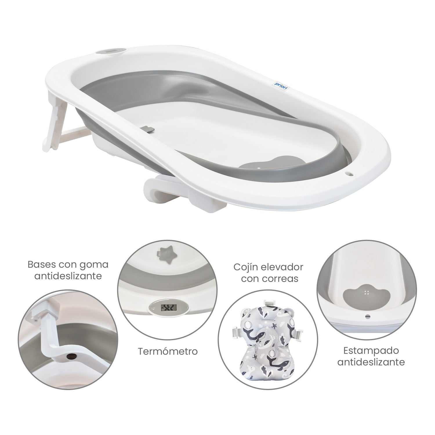 Bañera para bebe plegable priori stand