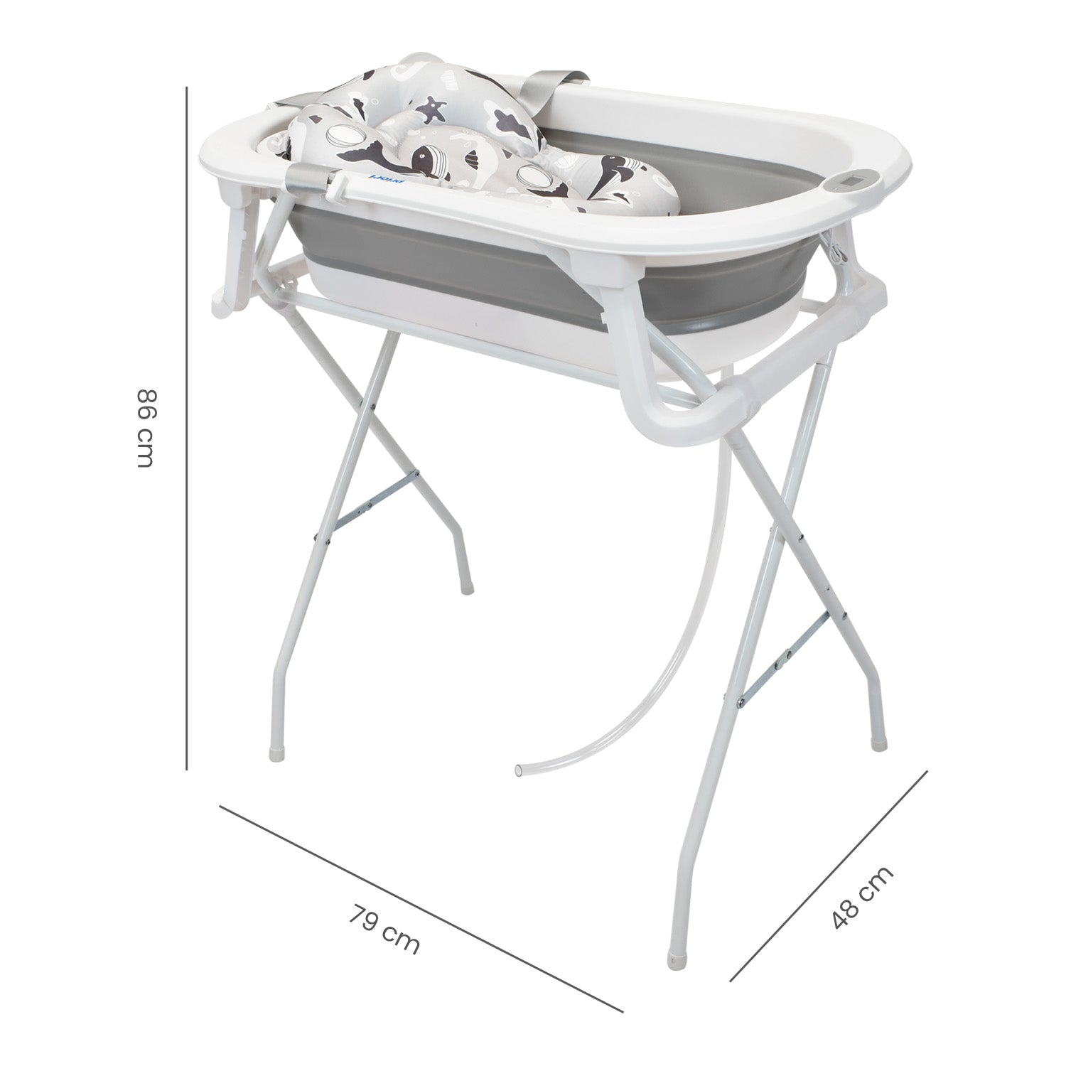 Bañera para bebe plegable priori stand