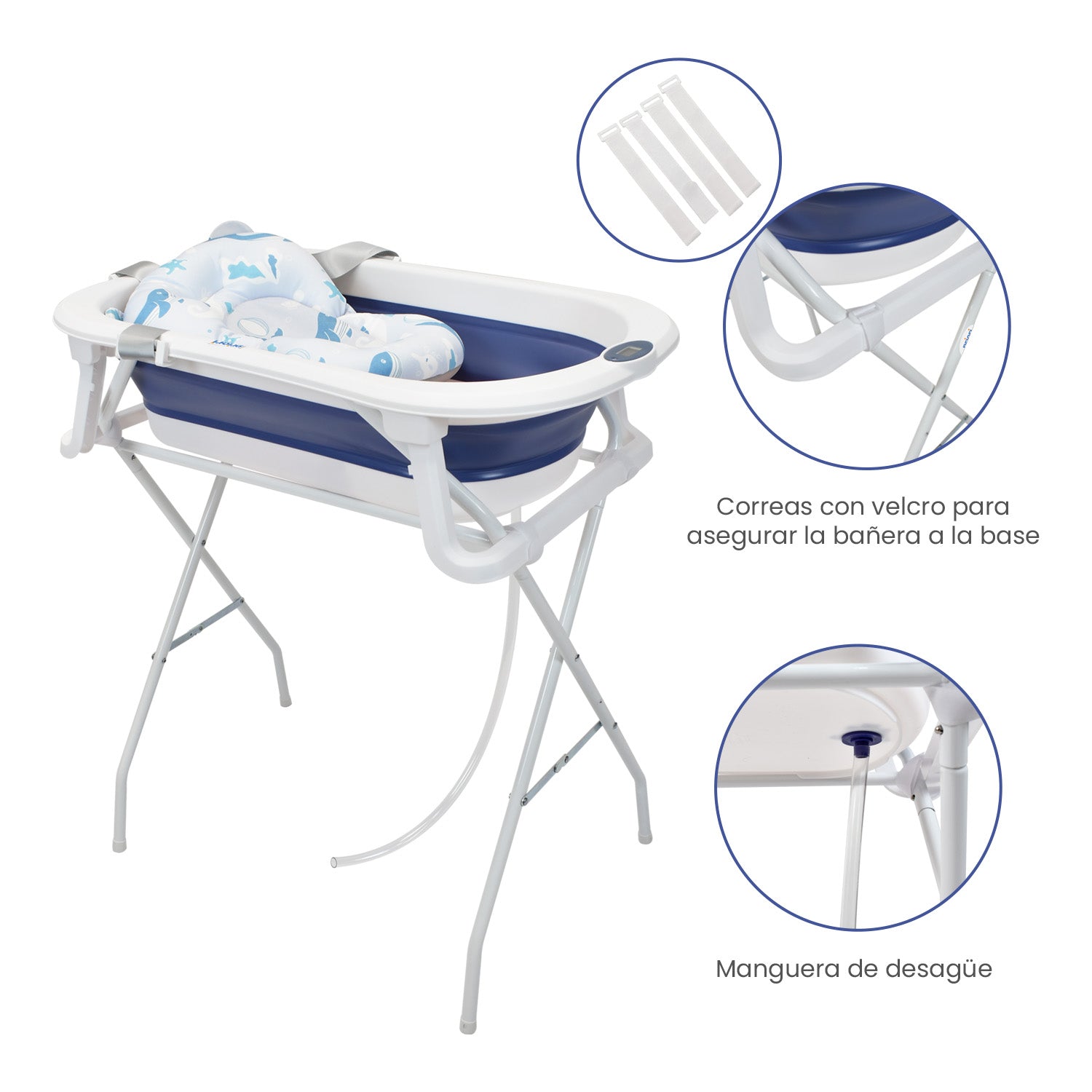 Bañera para bebe plegable priori stand 