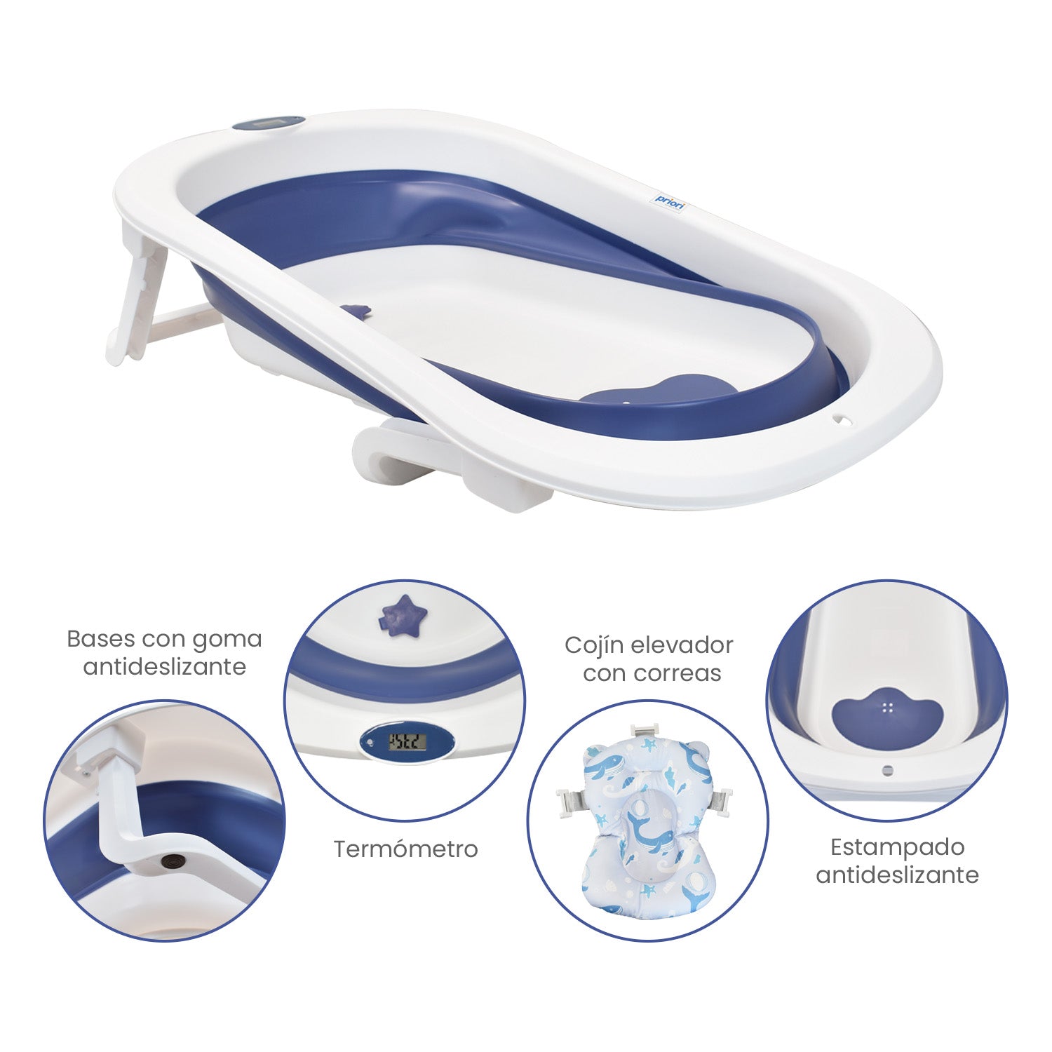 Bañera para bebe plegable priori stand 