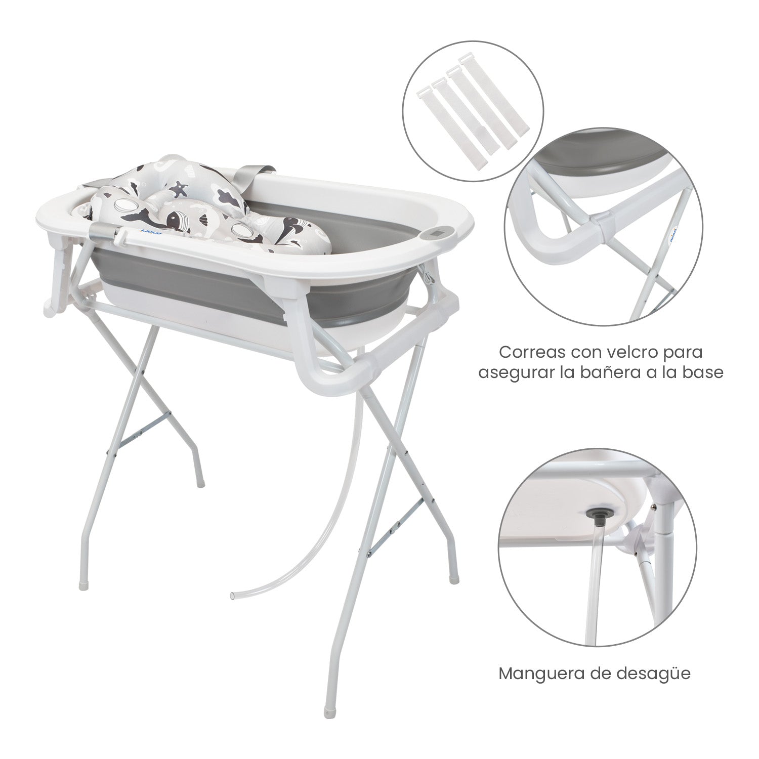 Bañera para bebe plegable priori stand