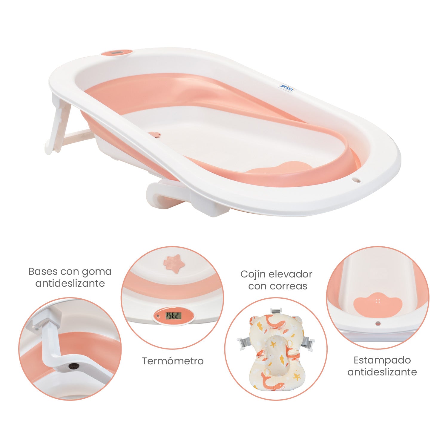 Bañera para bebe plegable priori stand 