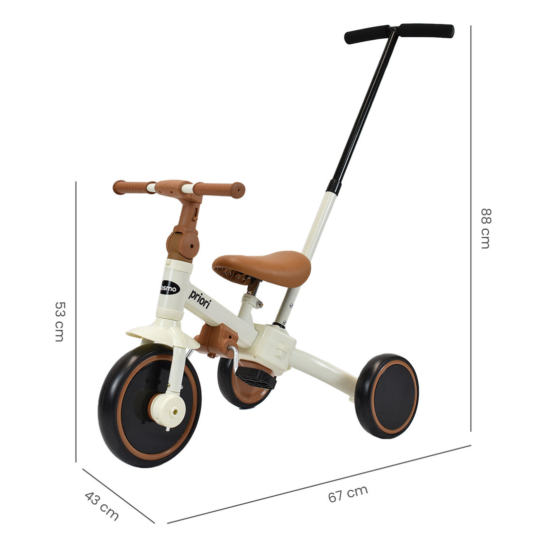 triciclo paseador plegable 4 en 1 priori cosmo 