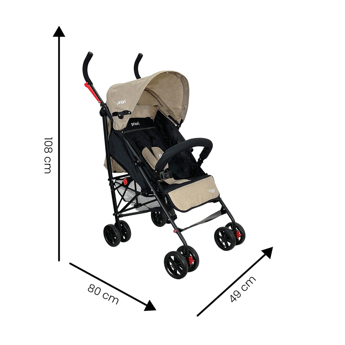 Coche Bastón Para Bebé Priori Viggo Beige