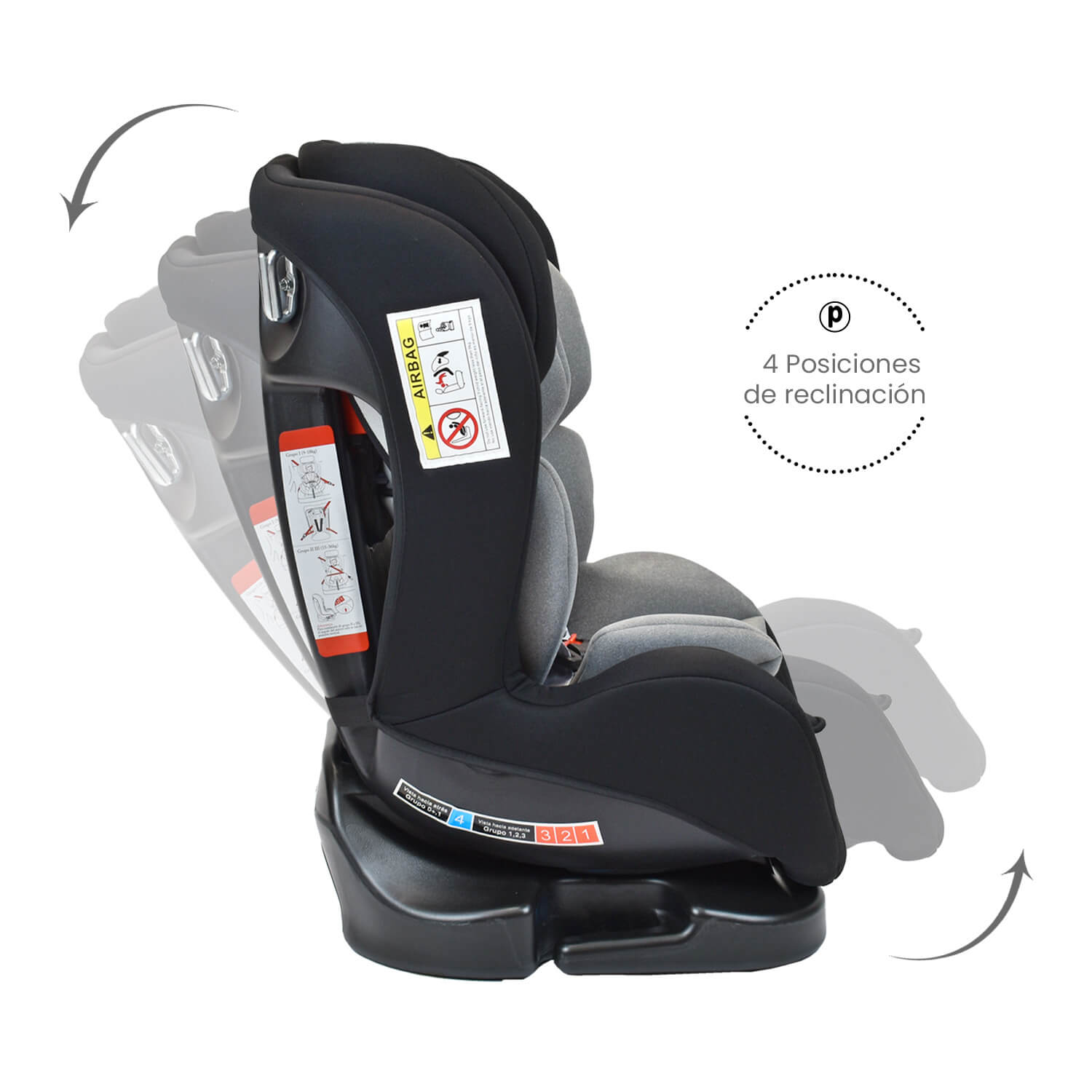 Silla de Auto Para Bebe Grupo +0, 1, 2 y 3 Priori Prix Negro