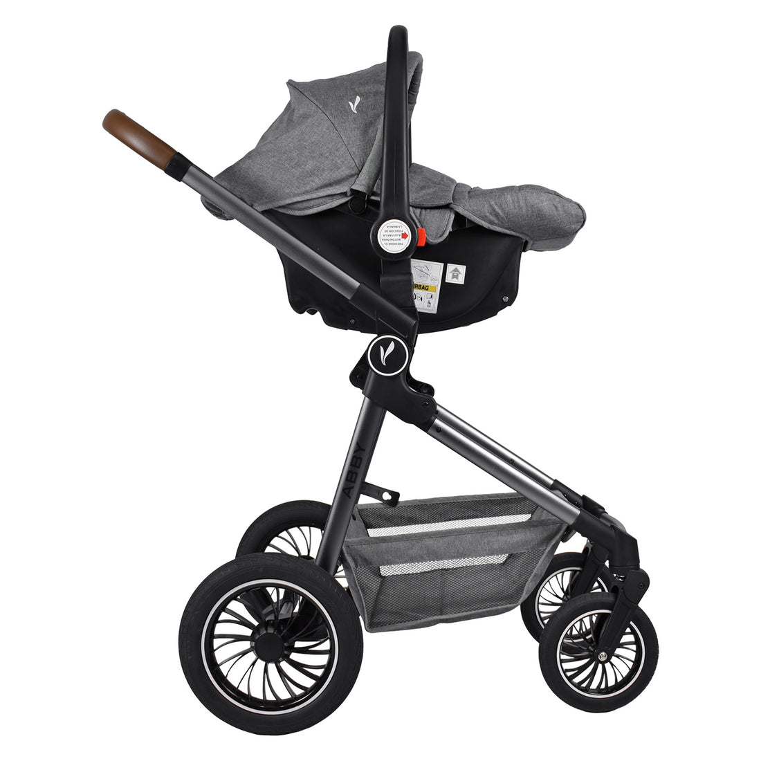Coche para bebe travel system abby ts gris 6