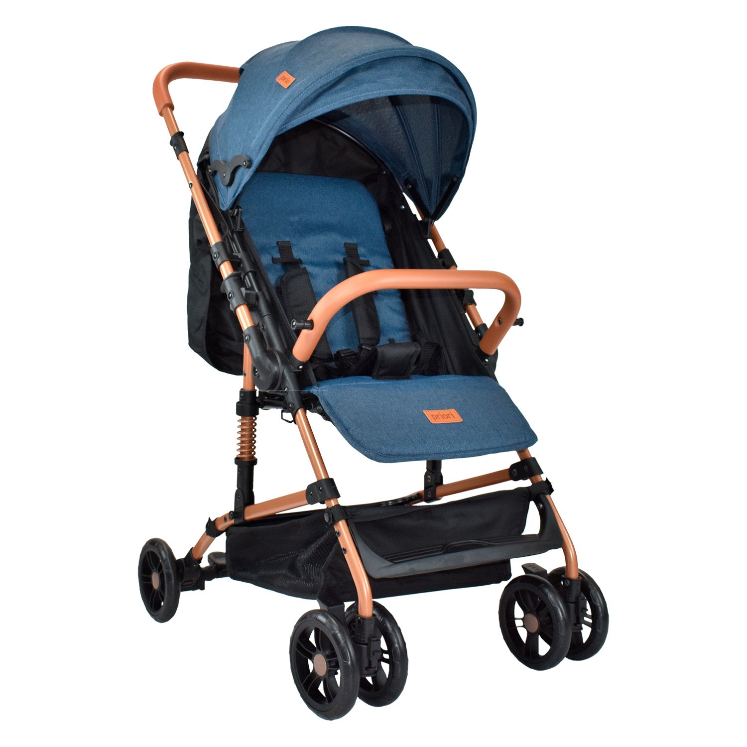 Coche para bebe con mango reversible tipo compacto priori viena azul 1