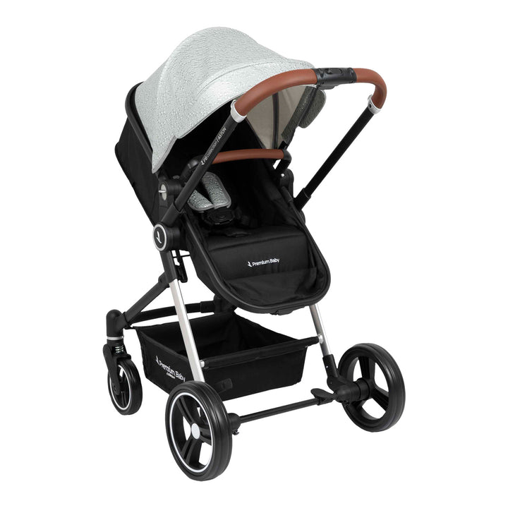 Coche para bebe moises aston gris burbujas 2