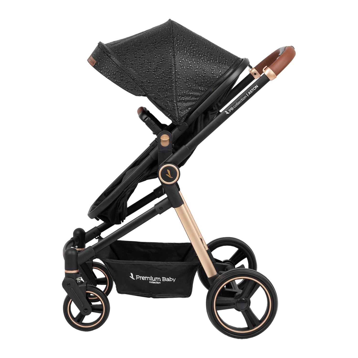 Coche para bebe moises aston negro burbujas 4