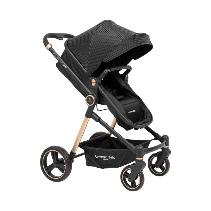 Coche para bebe moises aston negro lineas 1