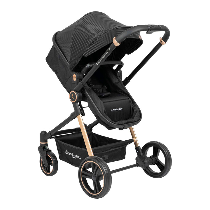 Coche para bebe moises aston negro lineas 2