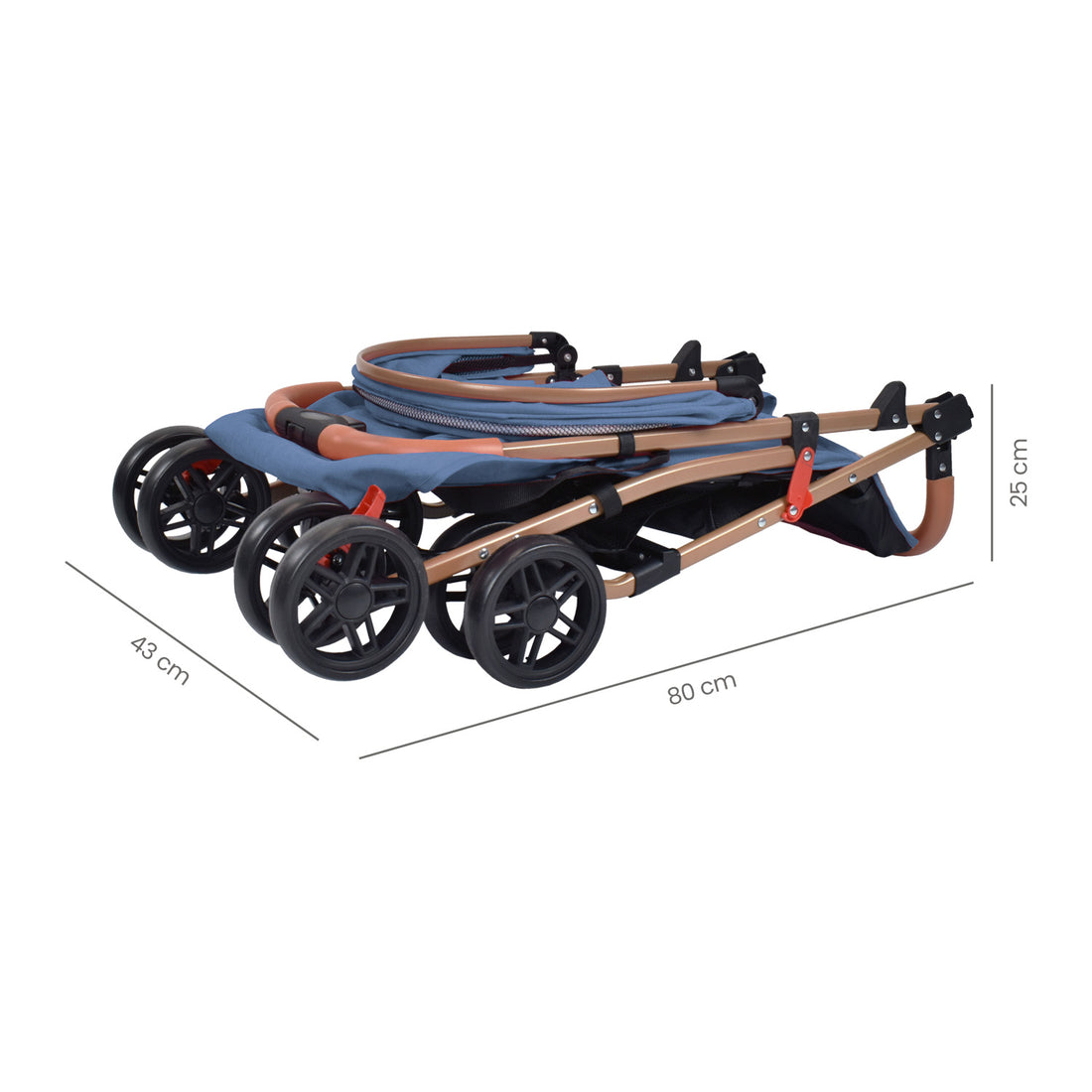 coche para bebe paseador ultracompacto park azul 7