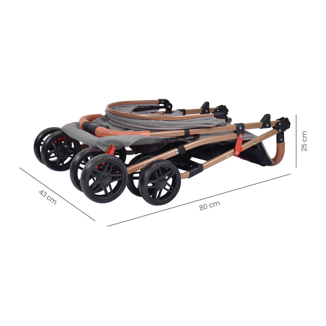 coche para bebe paseador ultracompacto park gris 7