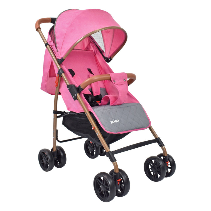 coche para bebe paseador ultracompacto park rosa 2