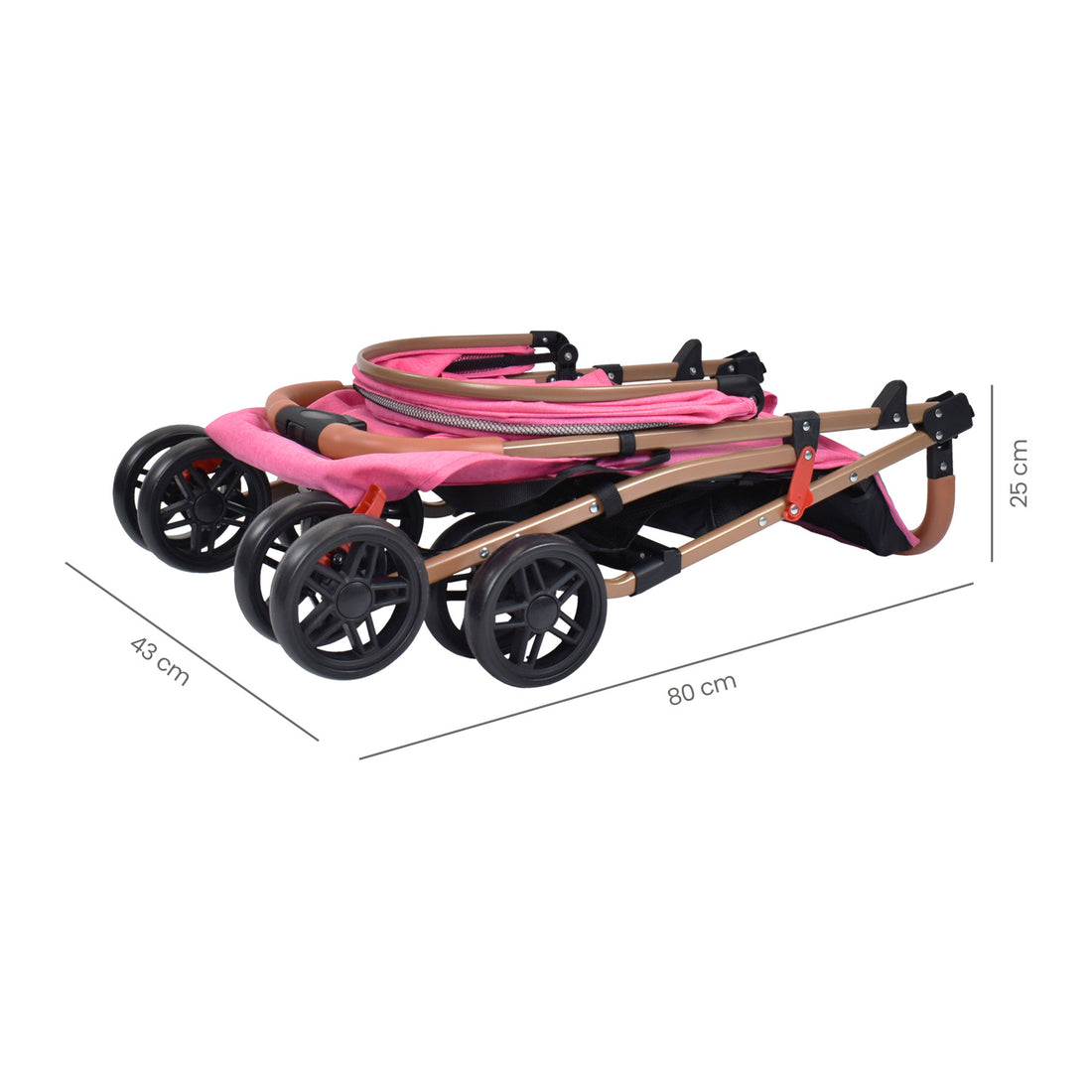 coche para bebe paseador ultracompacto park rosa