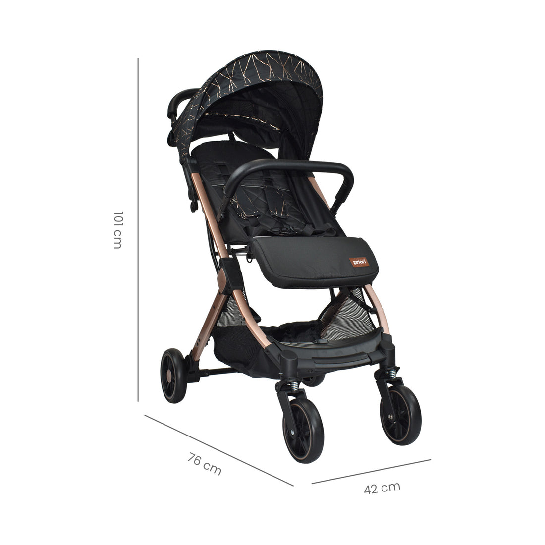 coche para bebe tipo maleta compacto priori argus dorado 10