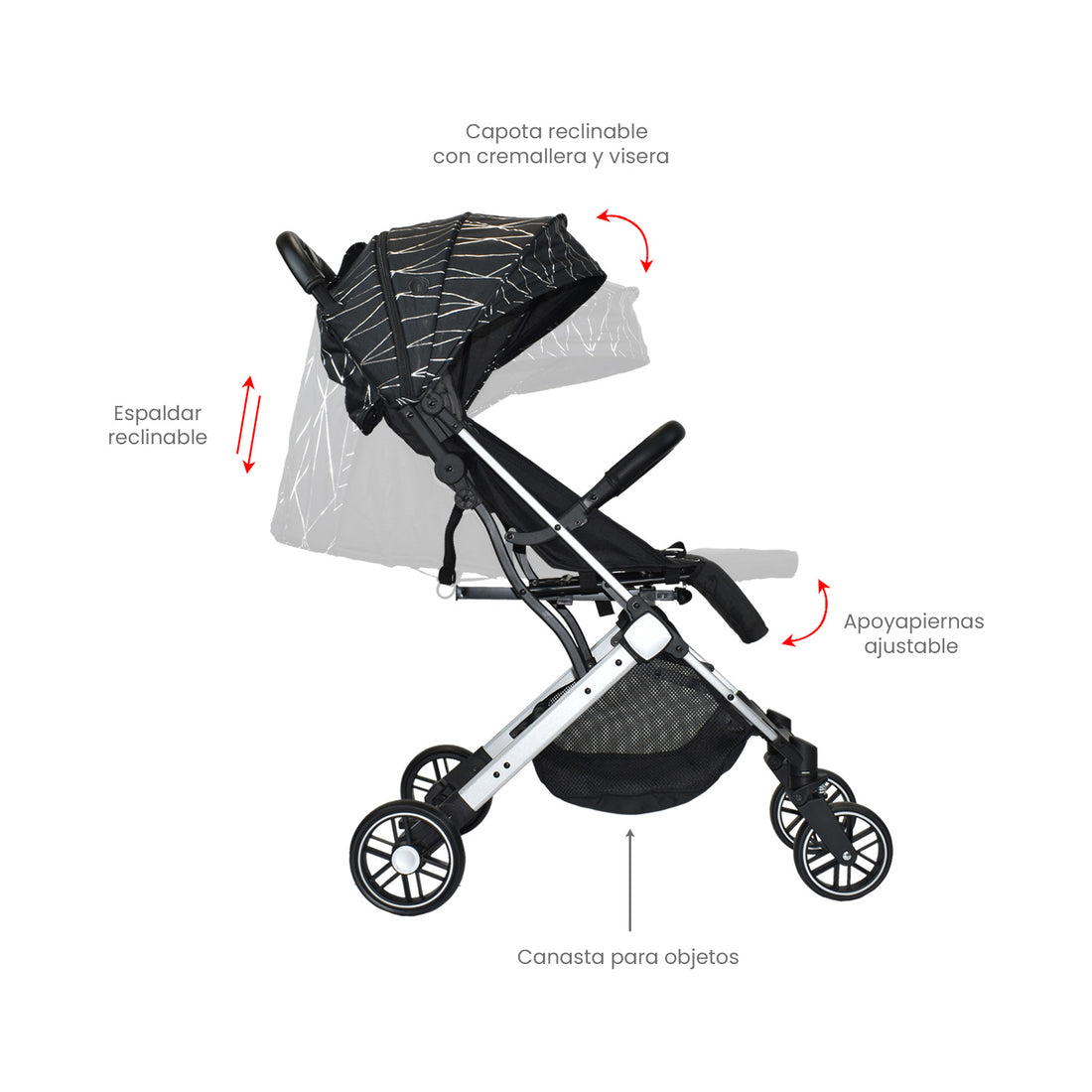 coche para bebe tipo maleta compacto priori argus plateado 7
