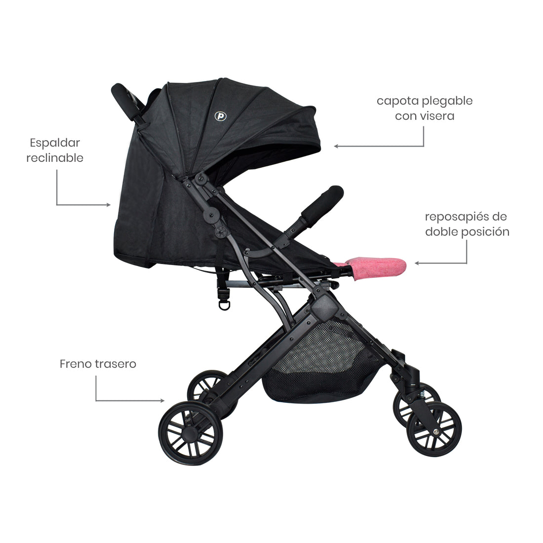 coche para bebe tipo maleta compacto priori argus rosa 2