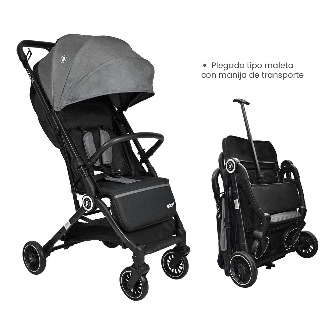coche bebé tipo maleta priori luca CS Gris