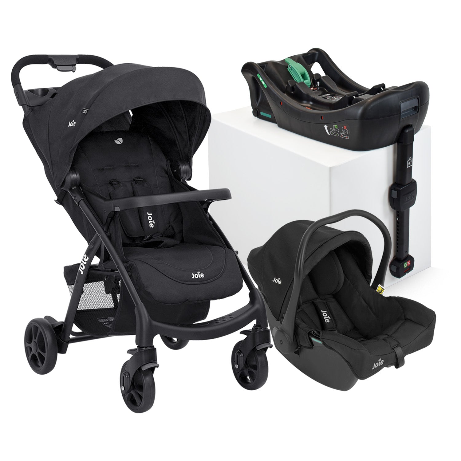 Coche travel system Joie I-muze & base coal