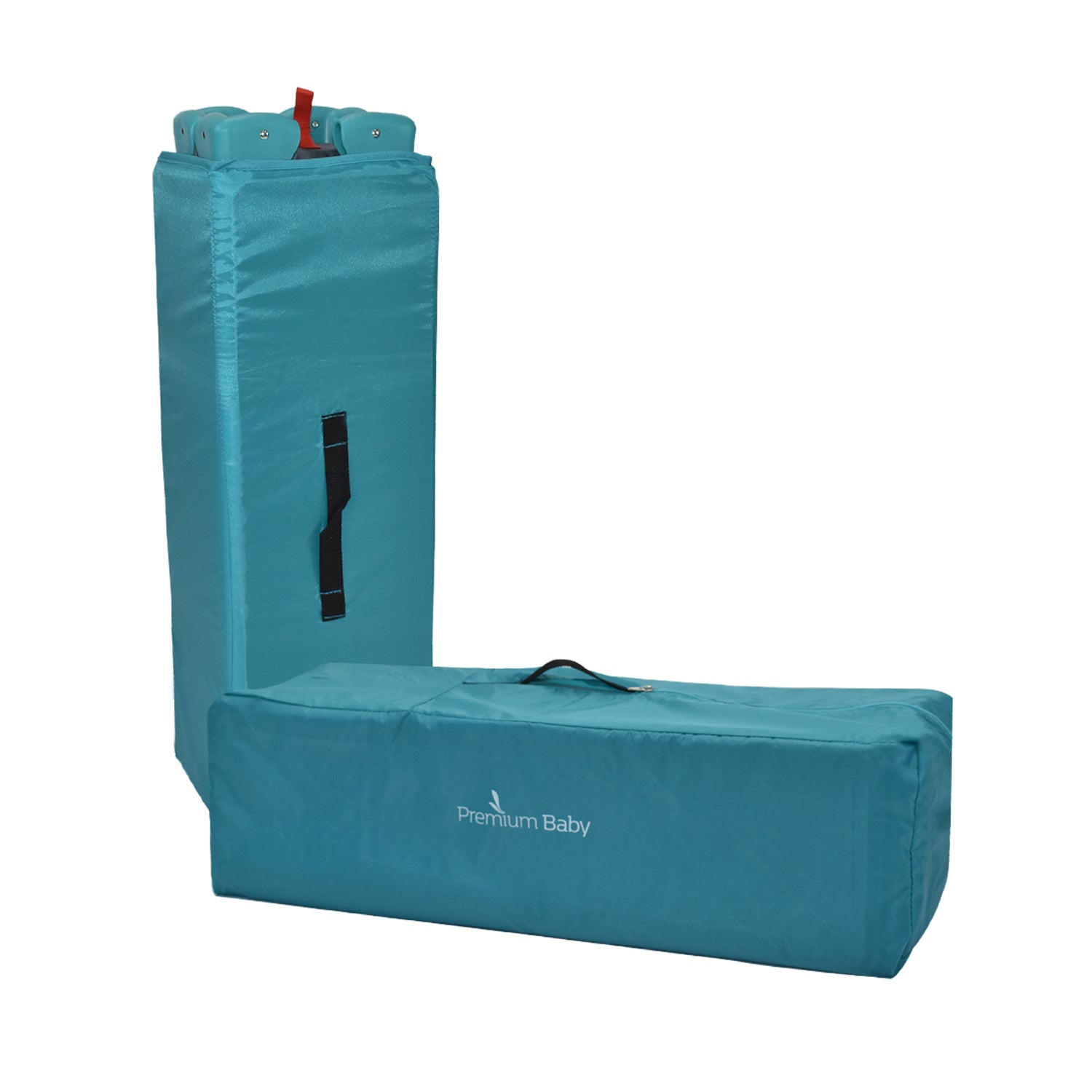 Cuna corral bebé con mecedora napoles turquesa 6