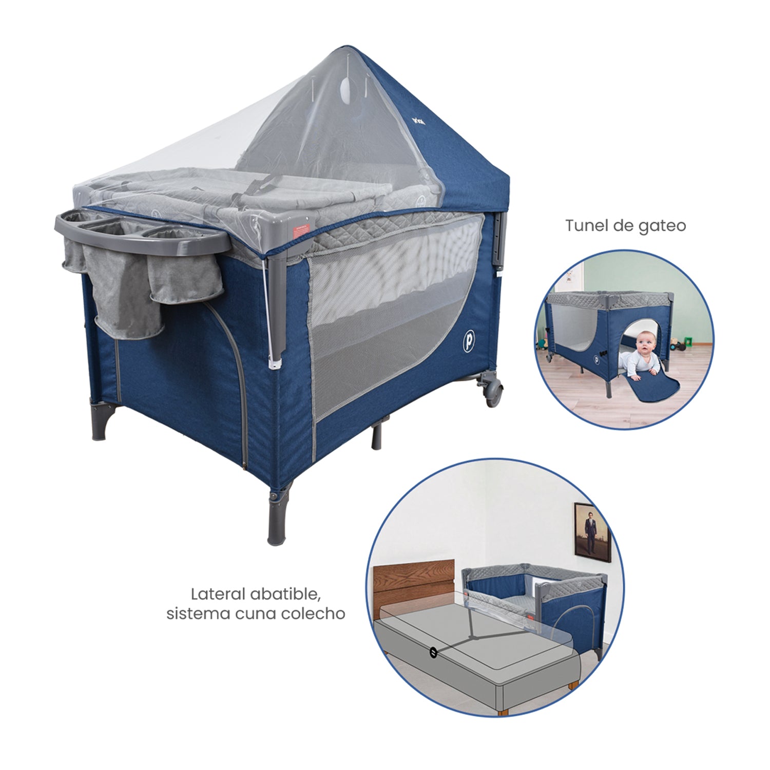 cuna corral colecho priori pro max azul