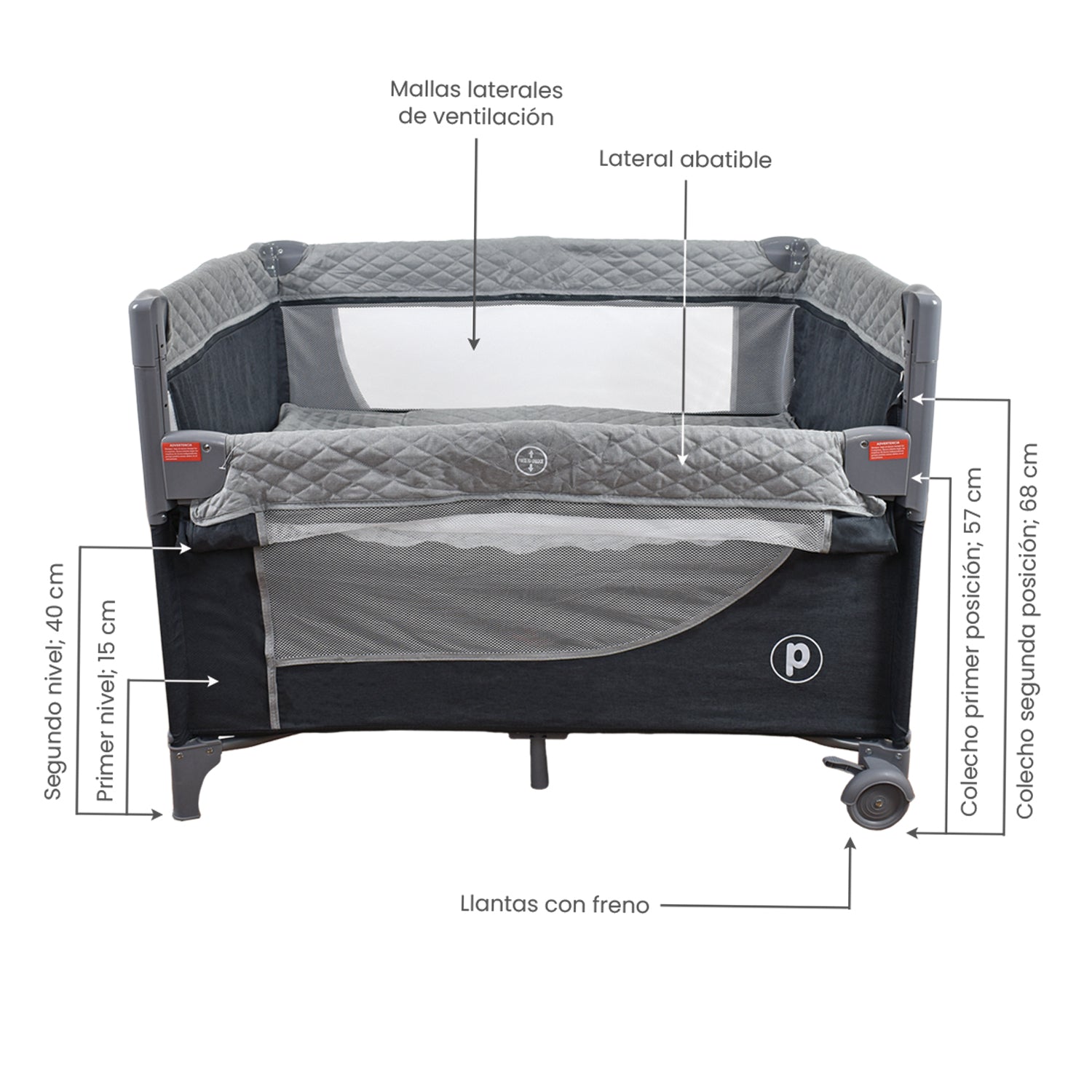 cuna corral colecho priori pro max negro