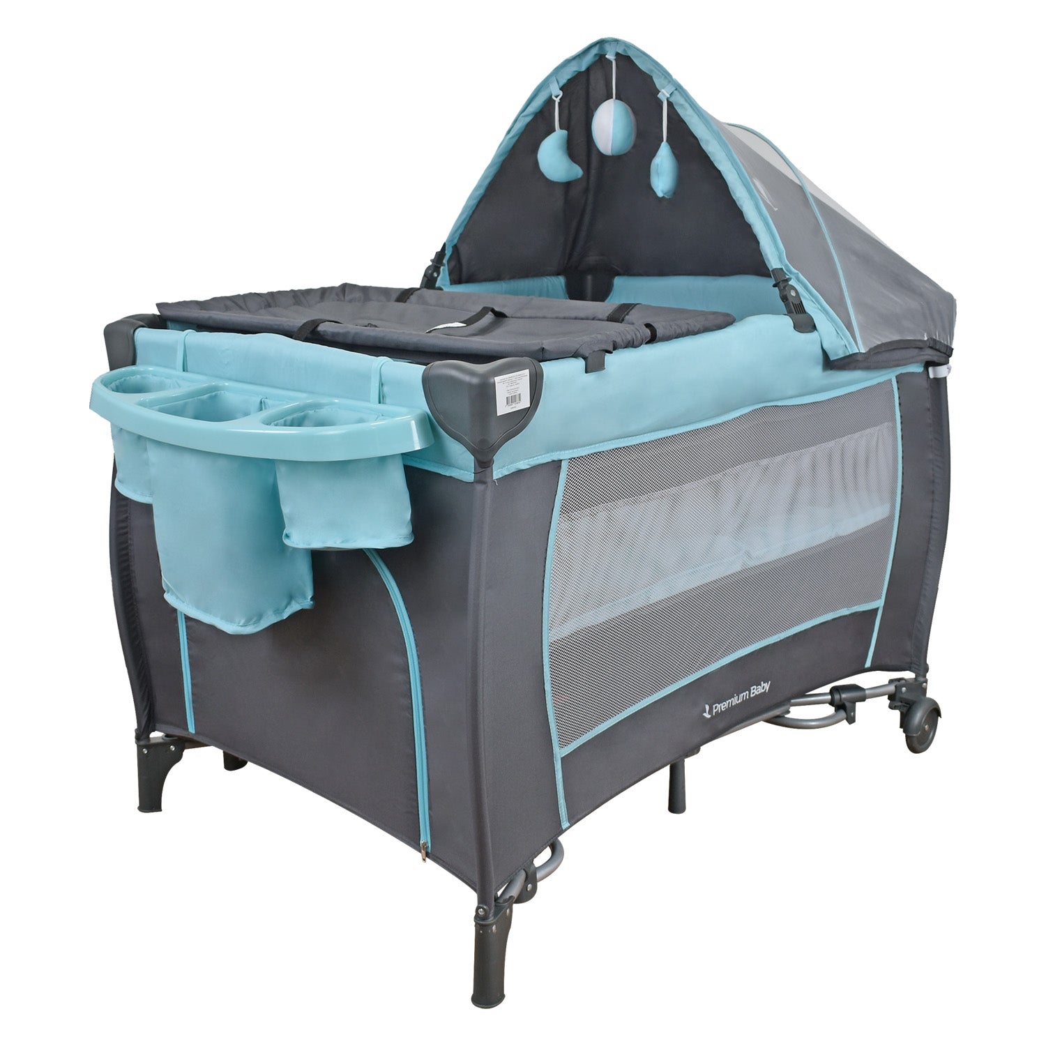 cuna mecedora bebe napoles celeste