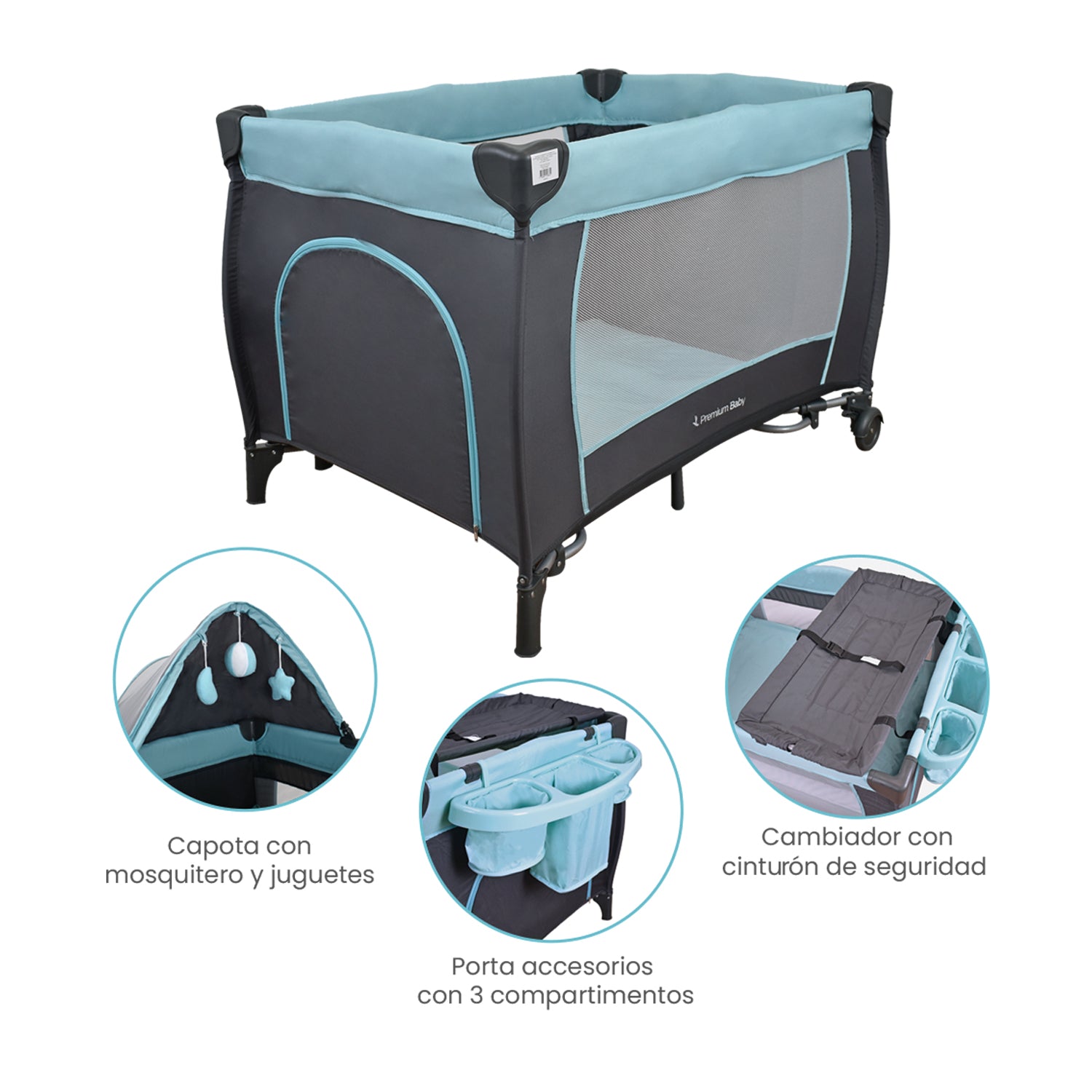 cuna mecedora bebe napoles celeste