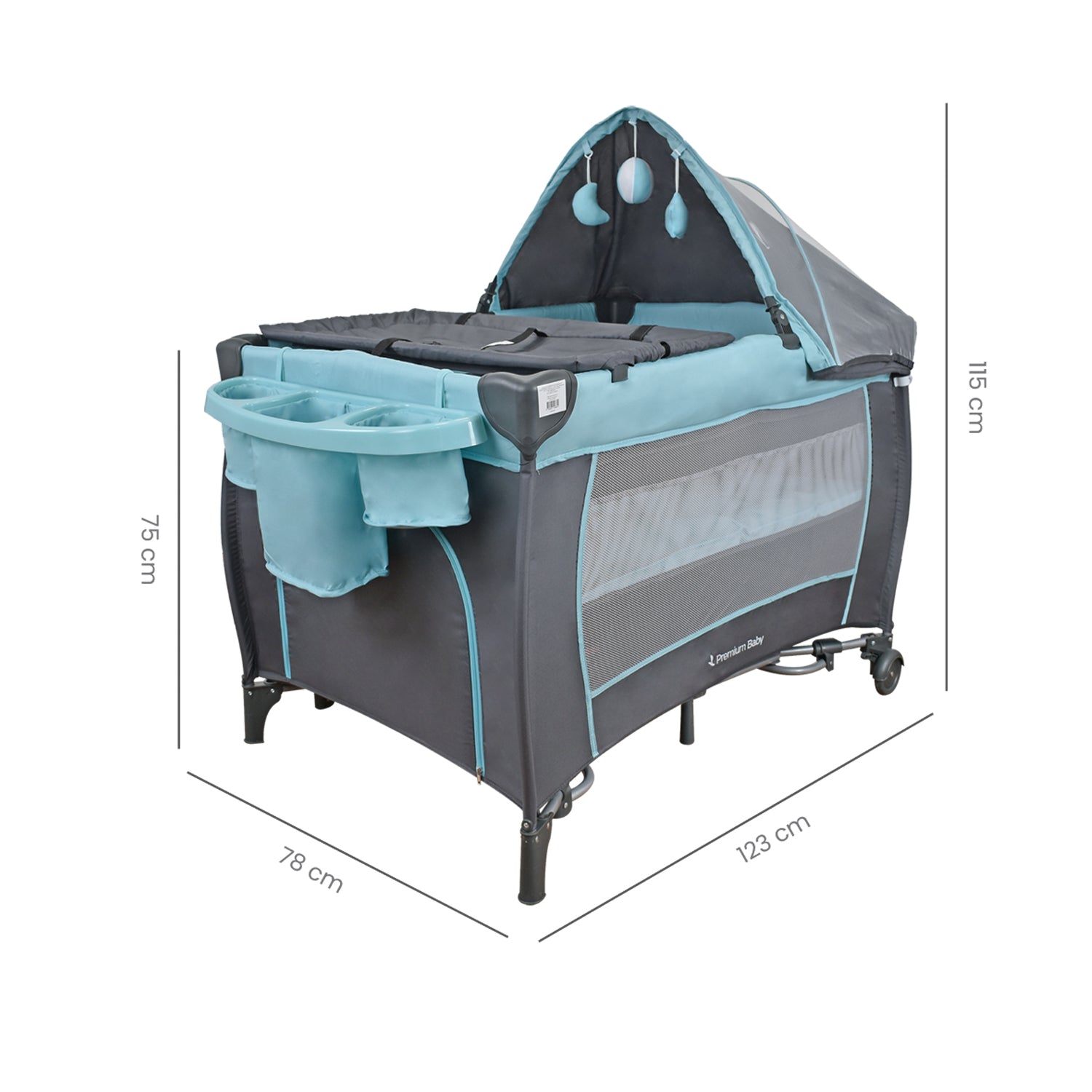 cuna mecedora bebe napoles celeste