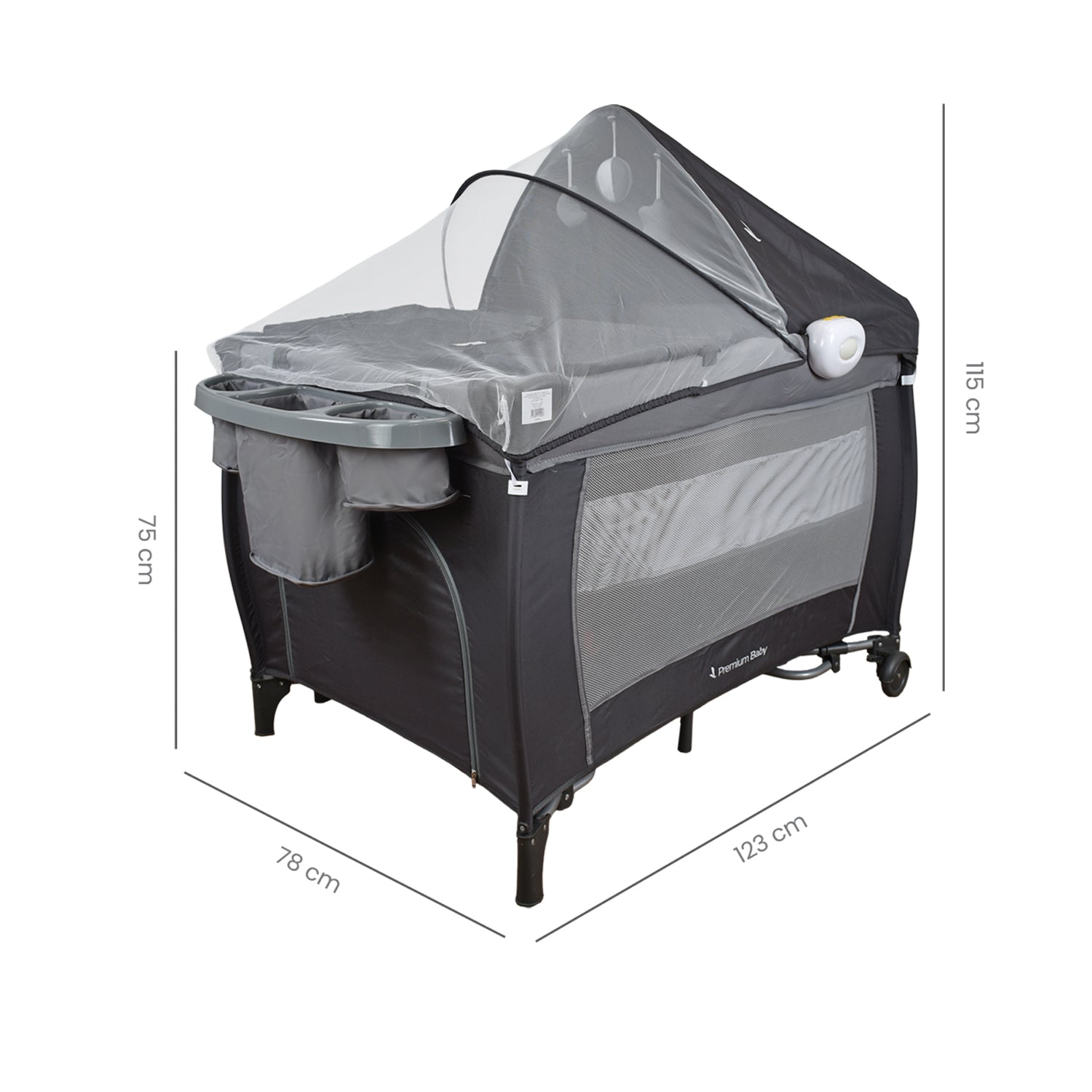 cuna mecedora bebe napoles gris